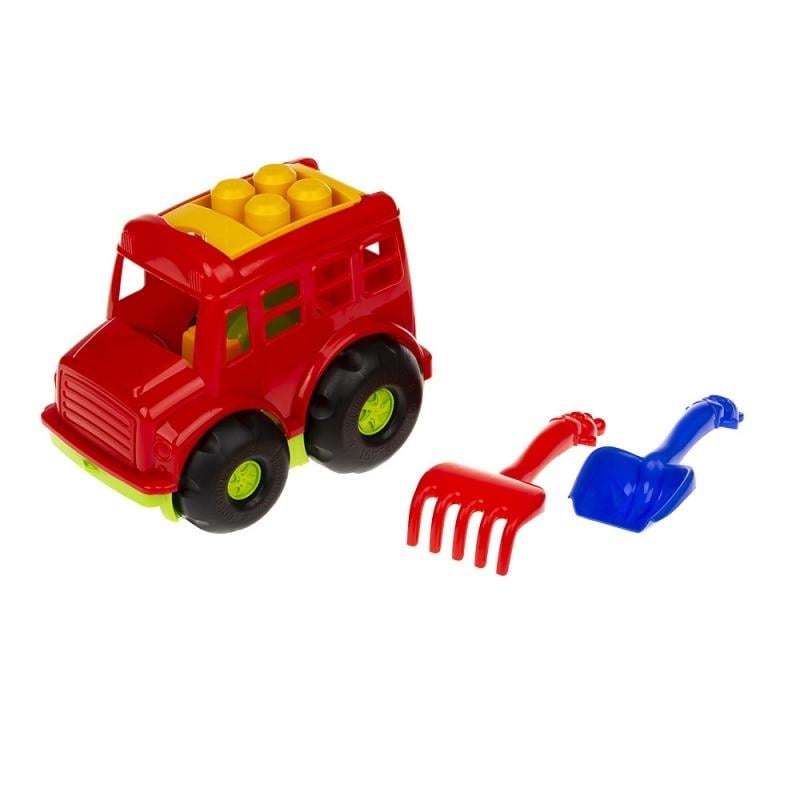 Игрушка для песочницы машинка Colorplast Бусик от 3 лет Красный (IS-183-S-376) Игрушка для песочницы машинка Colorplast Бусик от 3 лет Красный (IS-183-S-376)