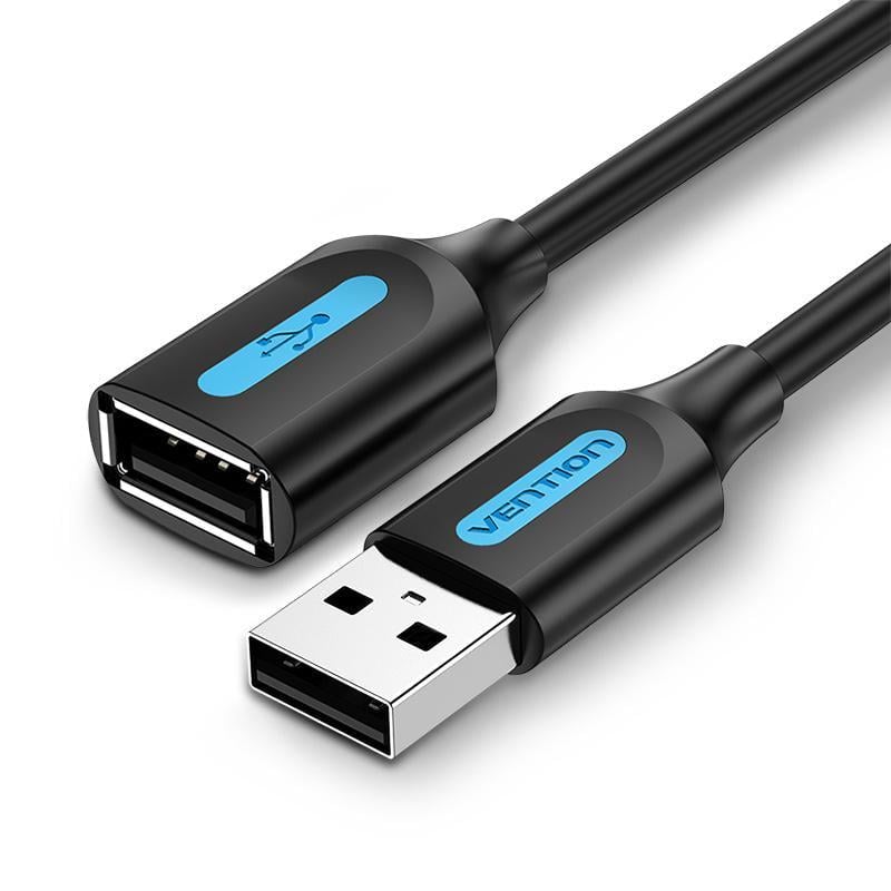 Кабель-подовжувач USB 2.0 Vention 0,5 м Чорний (CBIBD)