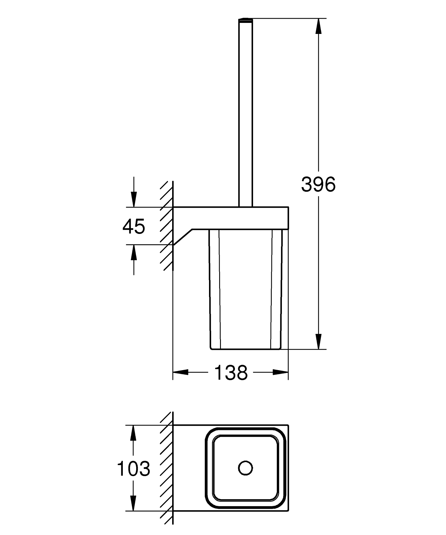 Йоршик для унітазу Grohe Selection Cube (40857000) - фото 2