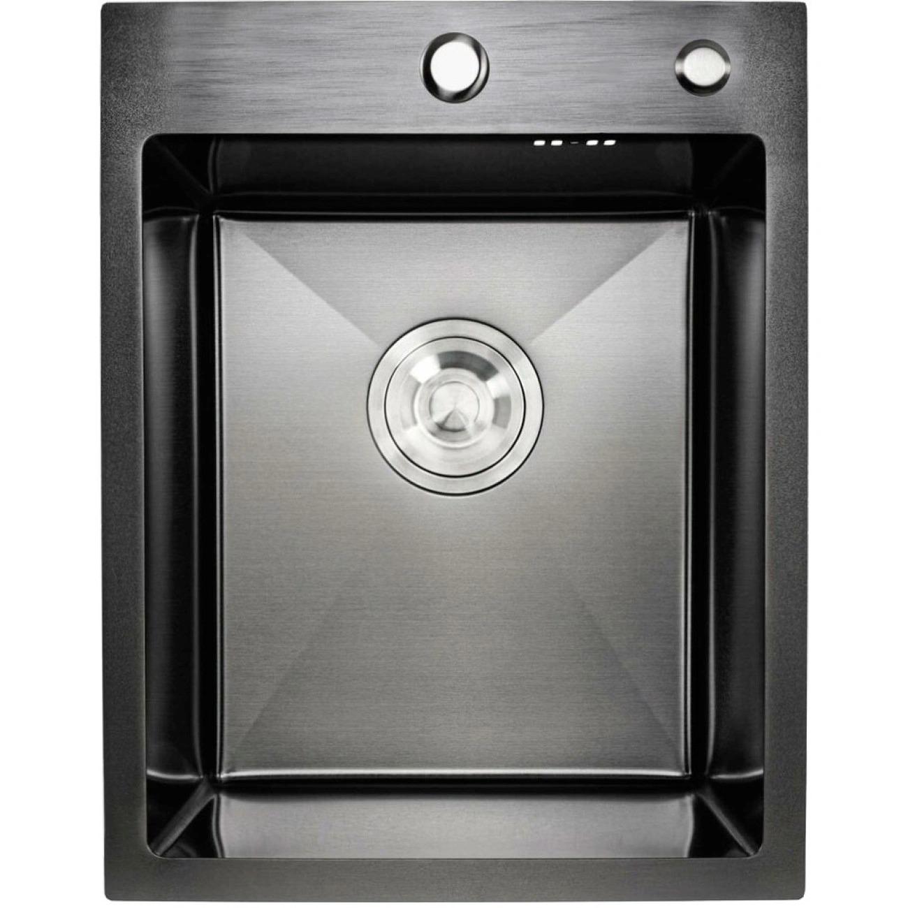 Мийка для кухні Valeso Handmade PVD 3,0/0,8 мм 40x50 см Чорний (26638410)