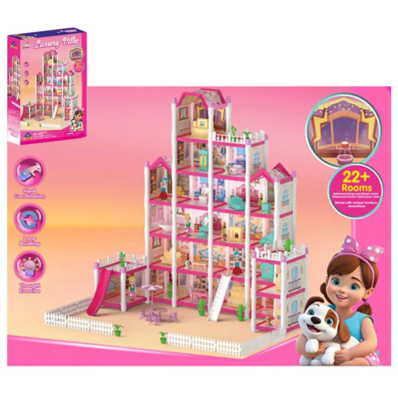 Будиночок HOME на 6 поверхів/меблі/лялька 4 шт. (1239-11)