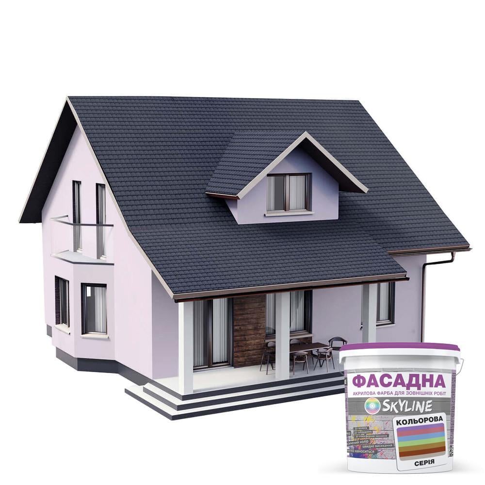 Фарба акрил-латексна фасадна Skyline 5 л 0505-R50B Йогурт (2487186034) - фото 3 Фарба акрил-латексна фасадна Skyline 5 л 0505-R50B Йогурт (2487186034) - фото 3