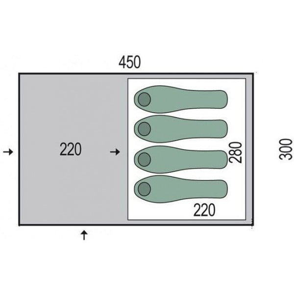 Палатка Pinguin Nimbus 4 Green (144.4.Green) - фото 2