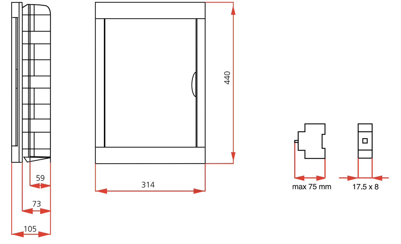 Розподільчий щит Viko вбудовуваний 36 модулів бокс під автомати - фото 2