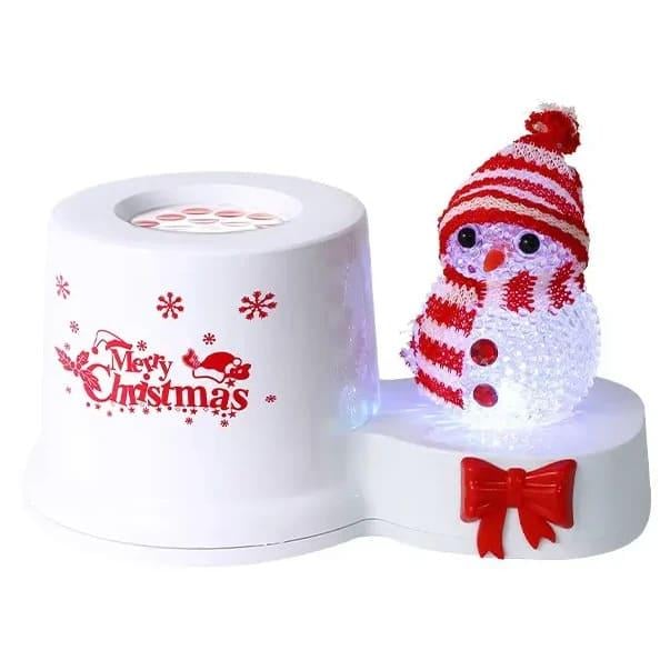 Ночник проектор Снеговик на подставке 3Вт светодиодный от USB 185x115x95 мм White/Red