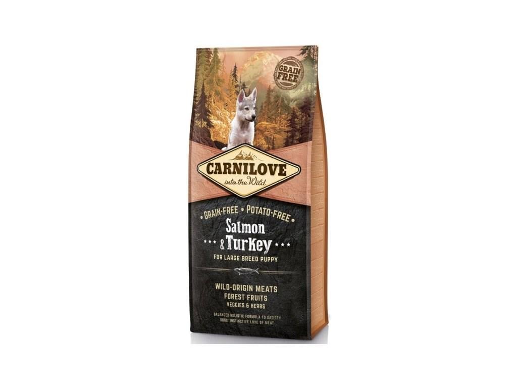 Корм сухой для щенков больших пород Carnilove Puppy Large Breed Salmon&Turkey с лососем и индейкой 12 кг (08846)