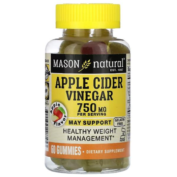 Уксус яблочный Mason Natural Apple Cider Vinegar 250 мг 60 мармеладок (000021417)