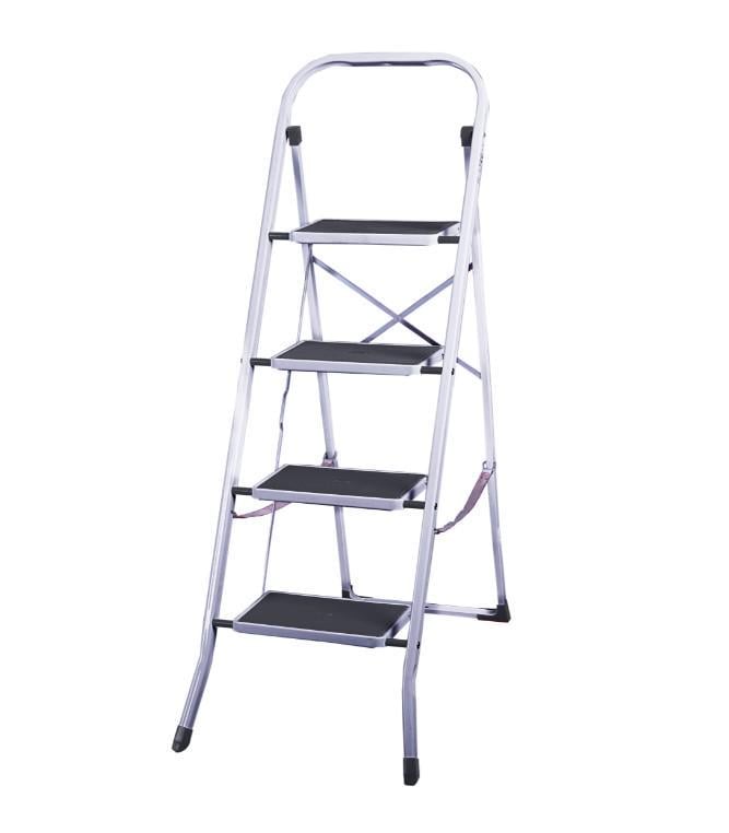 Стремянка металлическая Eurogold SUPERMAX 2124 4 ступеньки односторонняя расставная (22874)