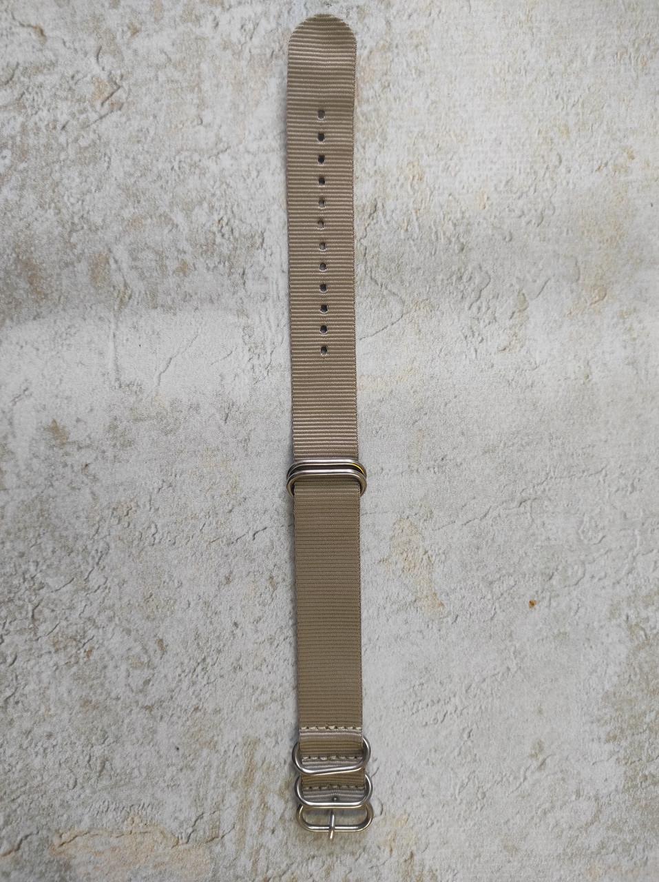 Ремешок для часов Yigao Nato Zulu нейлон 18 мм Бежевый (1501478873) - фото 3 Ремешок для часов Yigao Nato Zulu нейлон 18 мм Бежевый (1501478873) - фото 3