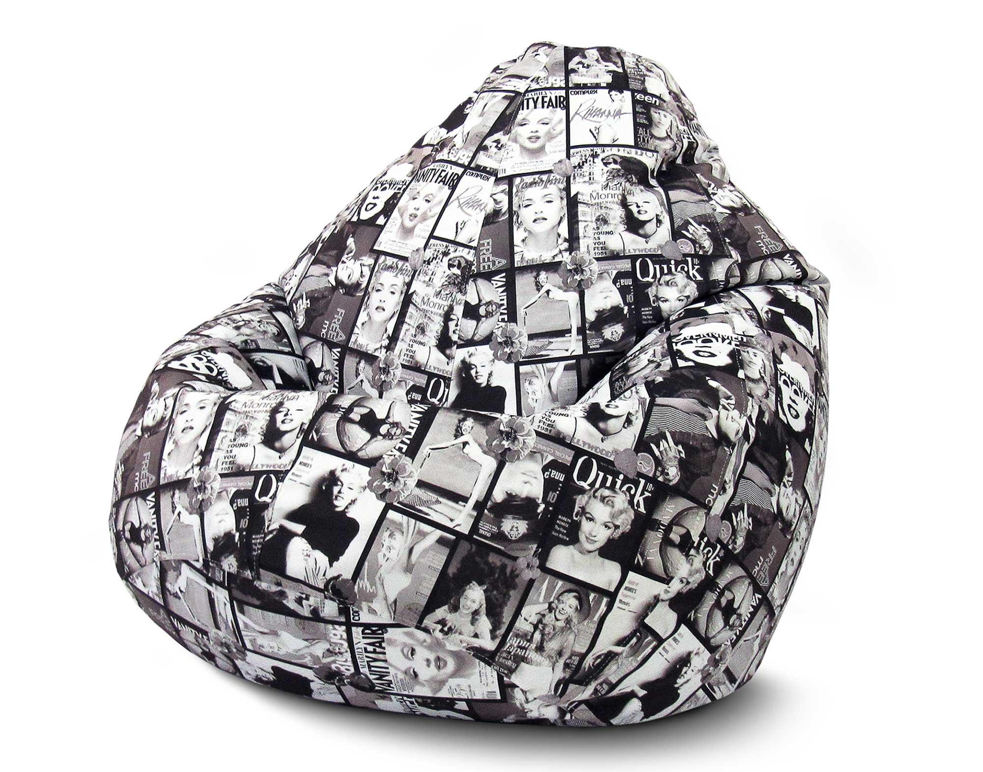 Крісло мішок iPuff Монро Флок XXL 90х125 см Крісло мішок iPuff Монро Флок XXL 90х125 см