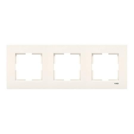 Рамка на 3 места горизонтальная VIKO Karre Кремовый (90960212)