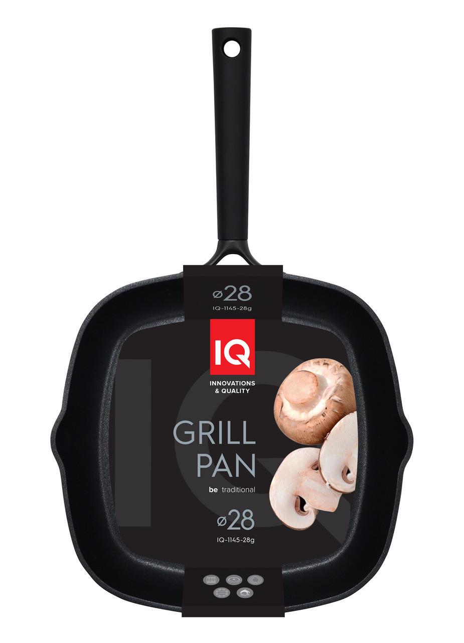 Сковорідка-гриль Ringel IQ Be Traditional 28х28 см (IQ-1145-28g) - фото 2 Сковорідка-гриль Ringel IQ Be Traditional 28х28 см (IQ-1145-28g) - фото 2
