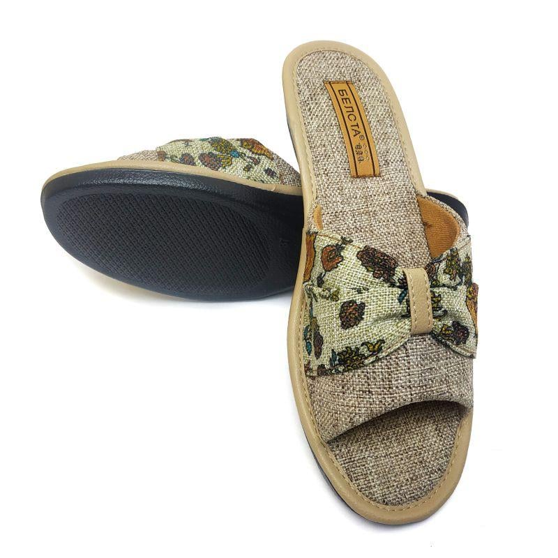 Тапочки домашние женские БЕЛСТА открытые 944 p. 40 25,5-26 см Бежевый