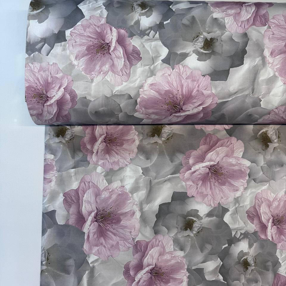 Ткань для постельного белья ранфорс 5D Digital пионы 240 см (161)