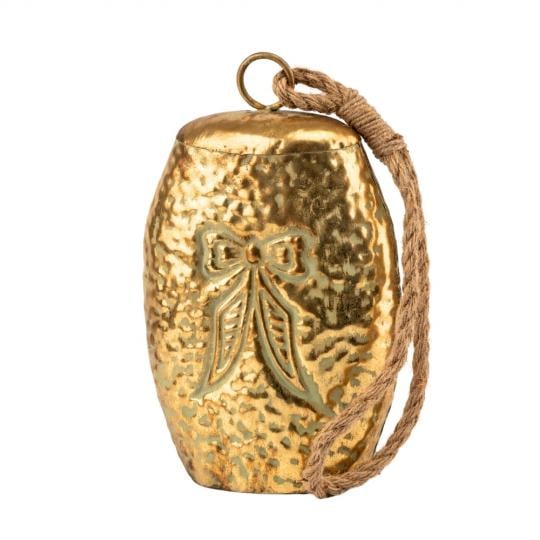 Игрушка на елку металлический колокольчик 29х16 см Золотой (150-81-6033-014)