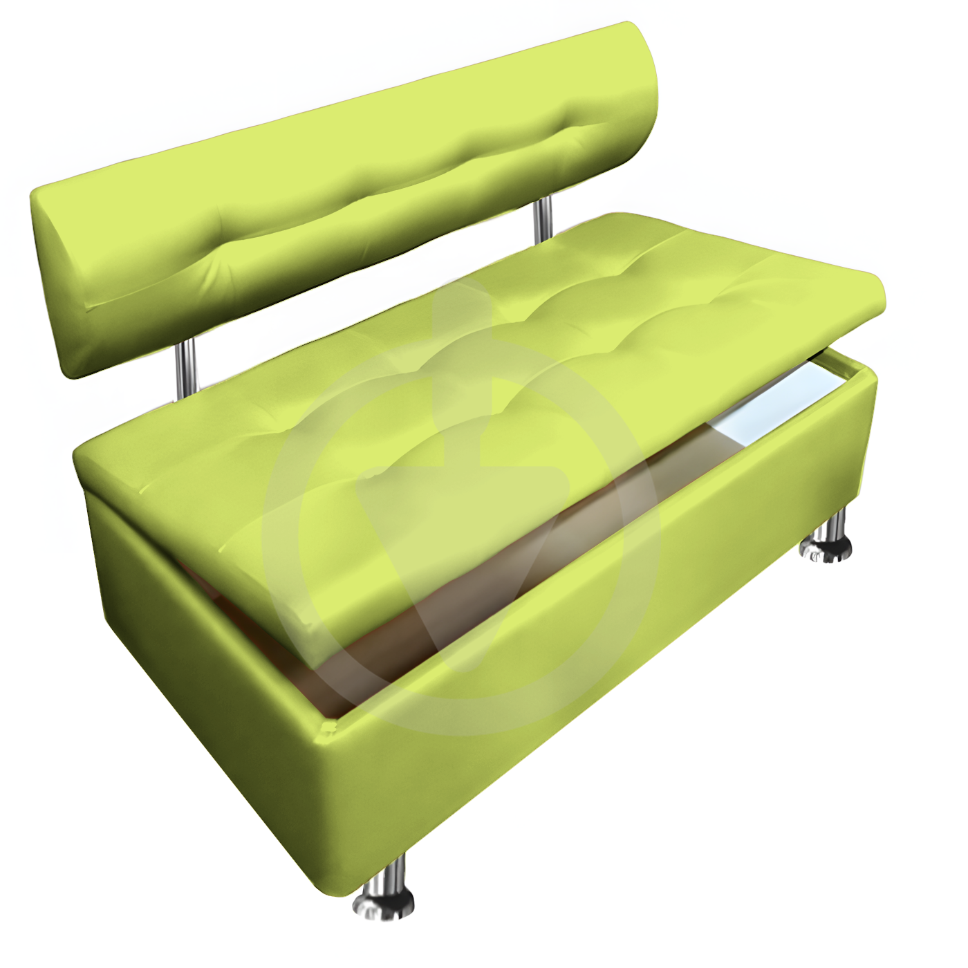 Диван офісний з нішою AVVS для очікування/прийомної 150 см з ніжками 14 см Салатовий (25808450) - фото 2