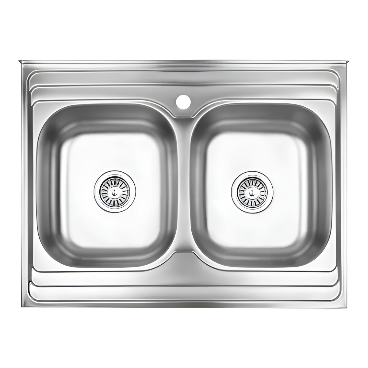 Мойка на две чаши с сифоном Wezer 784808 Desor 790x480x180 мм (SQ-1037513)