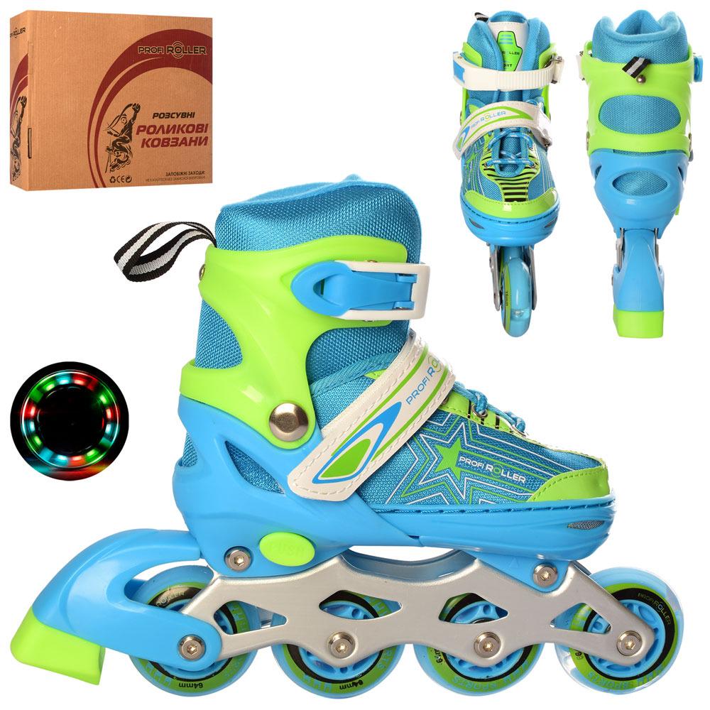 Ковзани дитячі роликові розсувні A 4138-S-BL з підсвічуванням р. 31-34 - фото 2 Ковзани дитячі роликові розсувні A 4138-S-BL з підсвічуванням р. 31-34 - фото 2