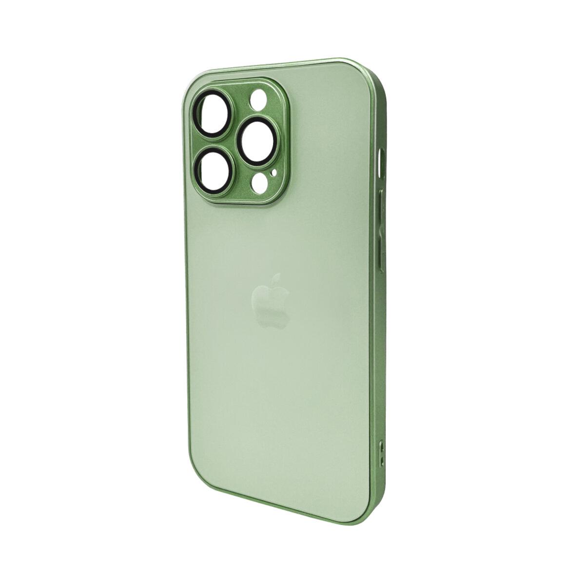 Противоударный чехол для Apple iPhone 14 Pro AG Glass Matt Frame Color / Light Green