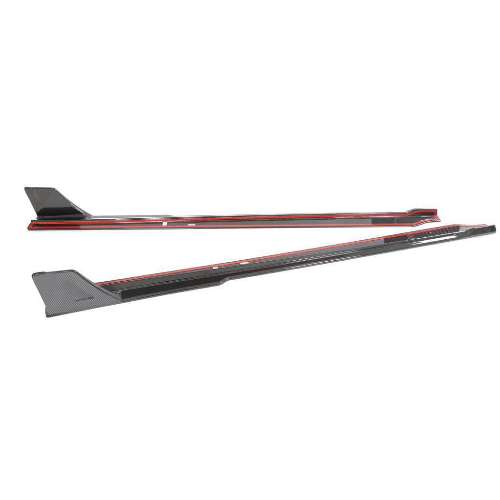 Накладки на пороги DDCarbon V3 для G87/BMW 2 G42 2021-гг. натуральный карбон (137187)
