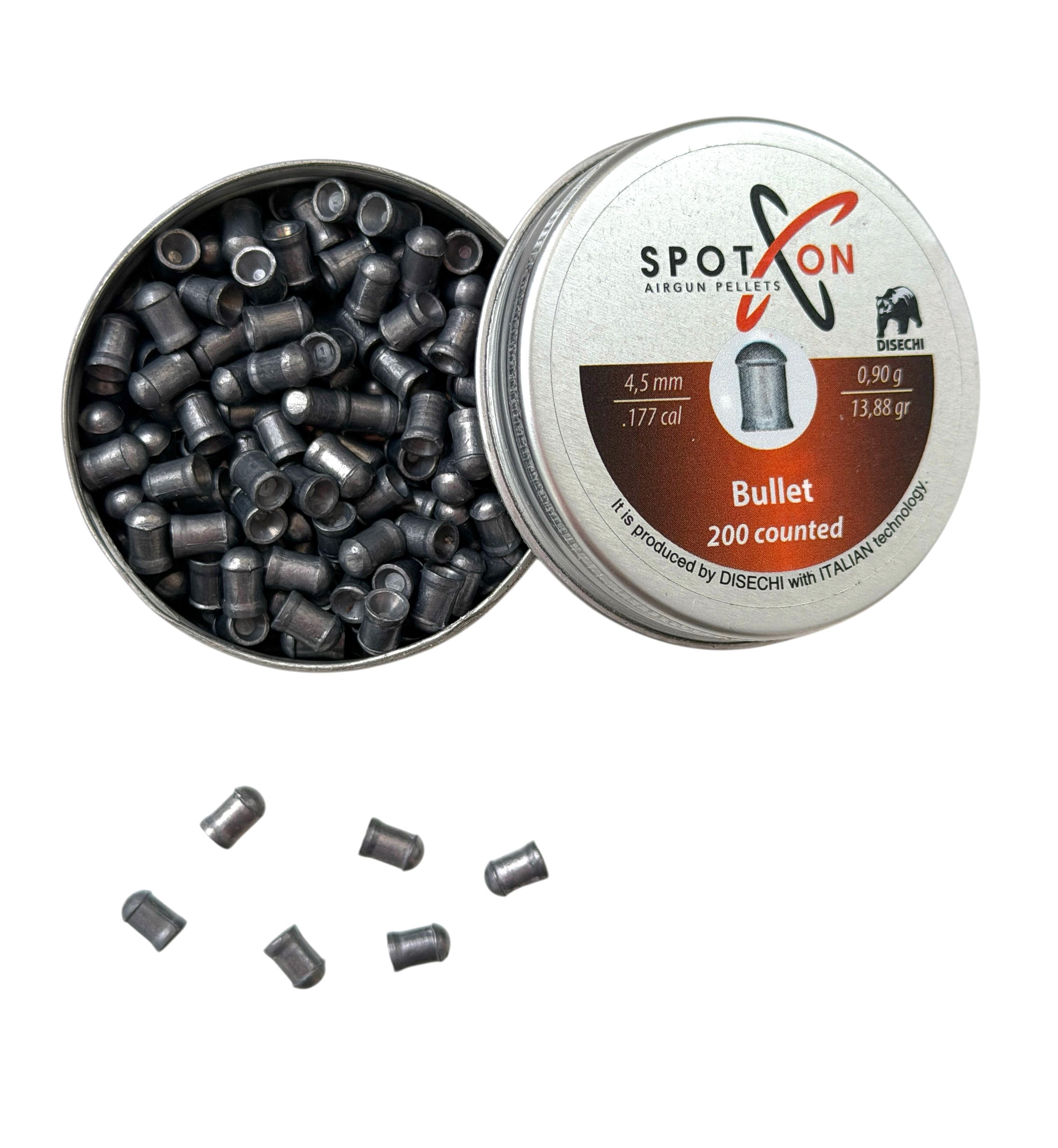 Набір куль пневматичних Spoton Bullet 0,90 г 200 шт. 4,5 мм (18846493453)