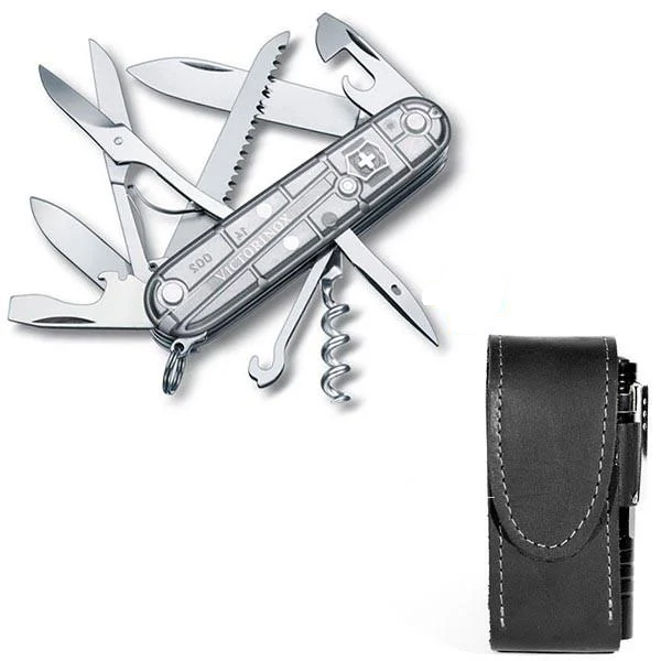 Комплект ніж Victorinox Huntsman 1.3713.T7/чохол з ліхтариком