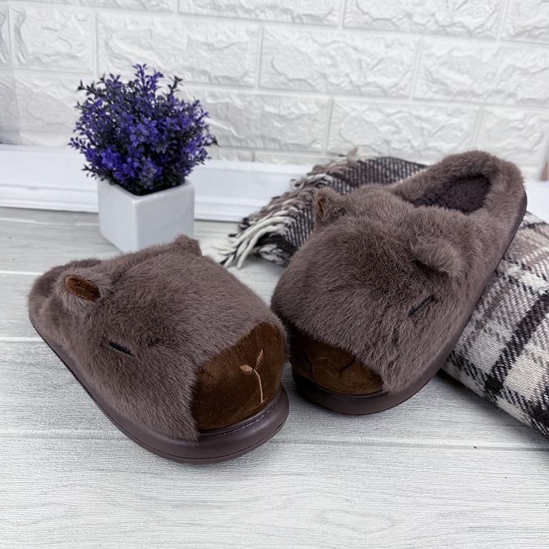 Тапочки кімнатні хутряні Е-0060031-1 p. 40-41 24,5-25 см Темно-коричневий