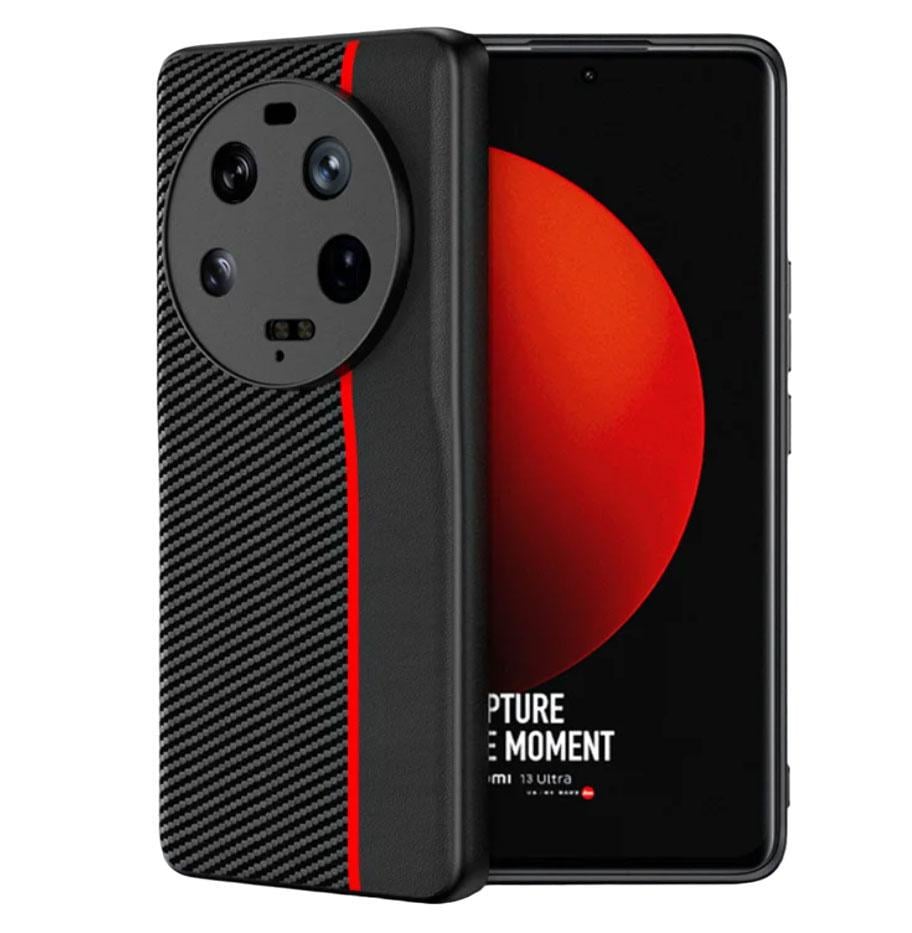 Чехол накладка Primolux CFC для Xiaomi 13 Ultra - Black&amp;Red