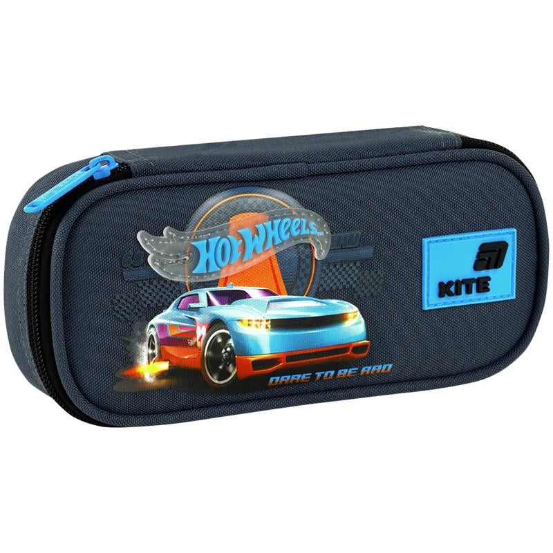 Пенал KITE Hot Wheels Сірий (HW26-662) Пенал KITE Hot Wheels Сірий (HW26-662)