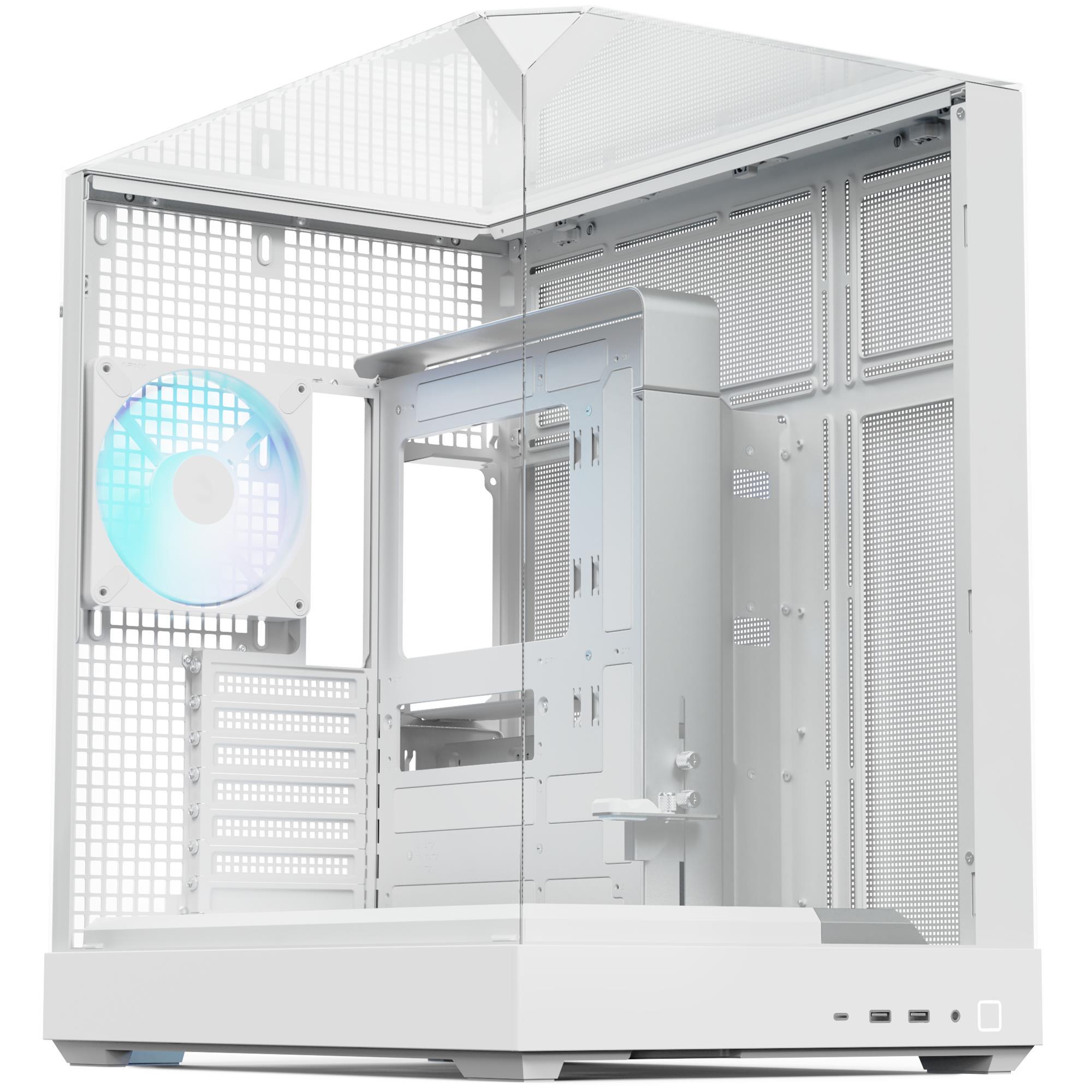 Корпус для ПК APNX V2 Midi-Tower PSU ATX/MicroATX/Mini-ITX ARGB BTF White (APCM-VI02143.21)