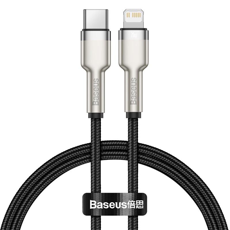 USB кабель BASEUS Type С на Lightning Cafule Series Metal Data Cable 025M 20W PD Black - фото 3