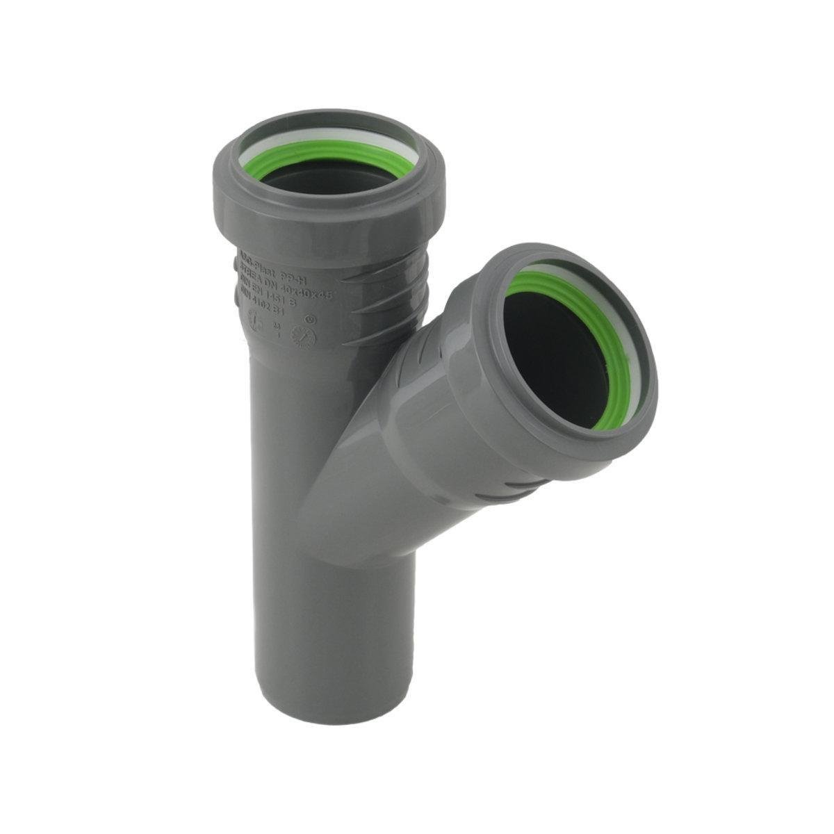 Тройник канализационный внутренний ASG HTR Ф 40 мм X45° (78864)