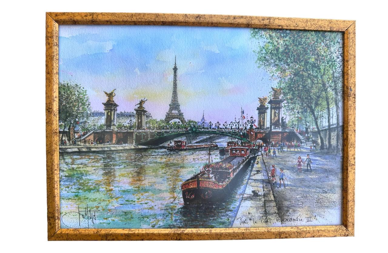 Картина на стену Paris Le Pont Alexandre III без рамы 32х24 см (12299228) - фото 1