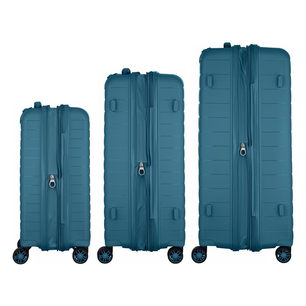 Набір валіз дорожніх 2E Aero поліпропілен замок TSA з 4 колесами S/M/L Синій (2E-SPP-AERO-SET3-TB) - фото 3 Набір валіз дорожніх 2E Aero поліпропілен замок TSA з 4 колесами S/M/L Синій (2E-SPP-AERO-SET3-TB) - фото 3