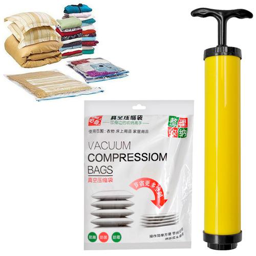 Пакет вакуумный для одежды с насосом 6 пр. 70х100 см (R26106)