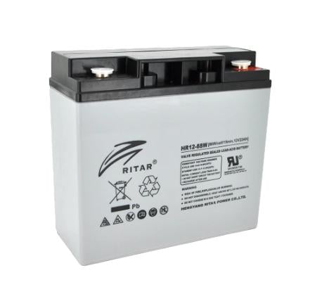 Акумуляторна батарея для ДБЖ AGM Ritar HR1288W 12V 22Ah Grey (27918445) - фото 1 Акумуляторна батарея для ДБЖ AGM Ritar HR1288W 12V 22Ah Grey (27918445) - фото 1