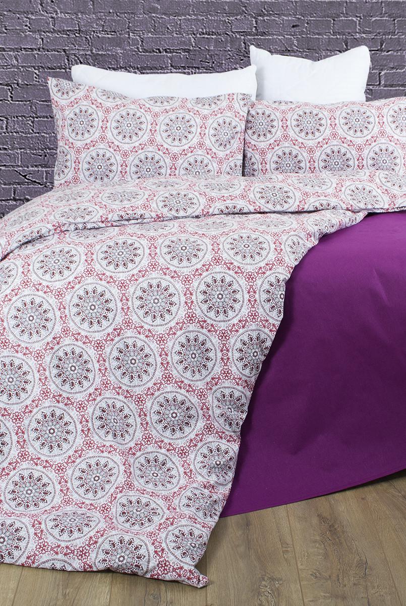 Комплект постельного белья Lotus Premium Esther евро Бордовый (2000022193283)