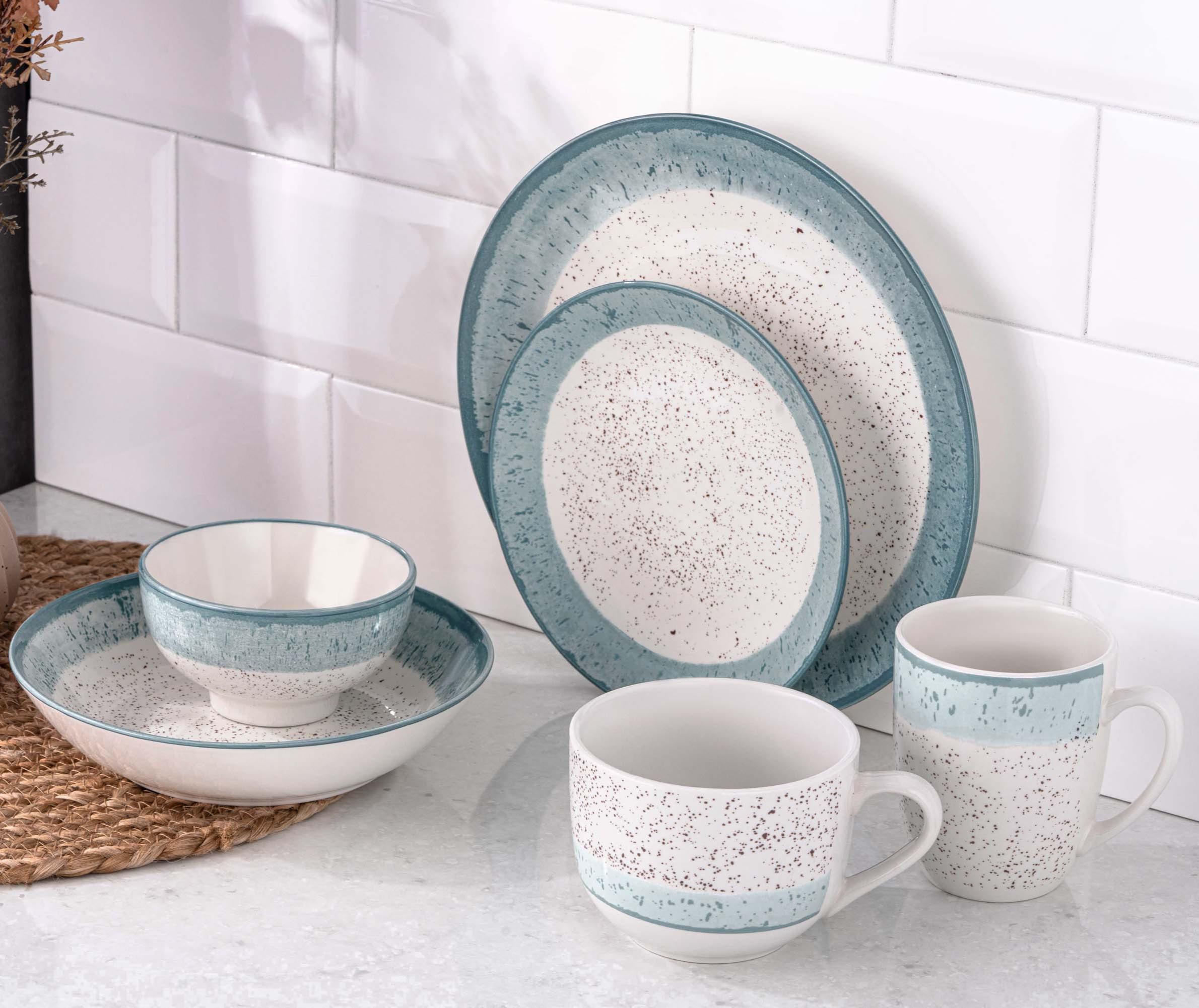 Столовий сервіз Ardesto Siena 5 предметів 1 особа порцеляна Біло-блакитний - фото 4