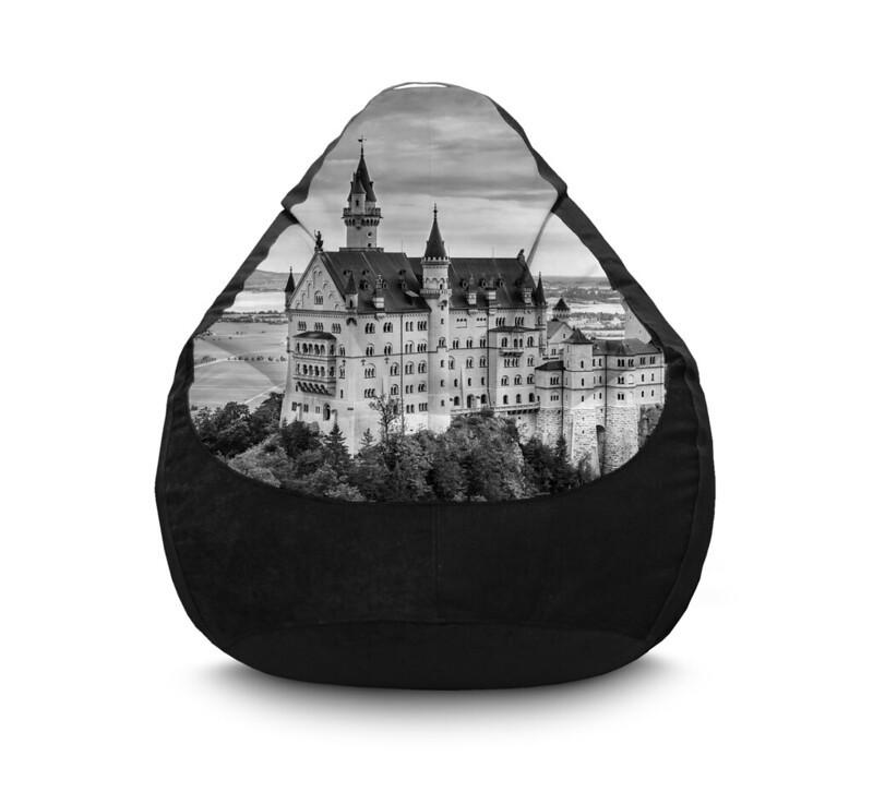 Крісло мішок iPuff Castle Neuschwanstein Флок XXXL 100х135 см Чорний Крісло мішок iPuff Castle Neuschwanstein Флок XXXL 100х135 см Чорний