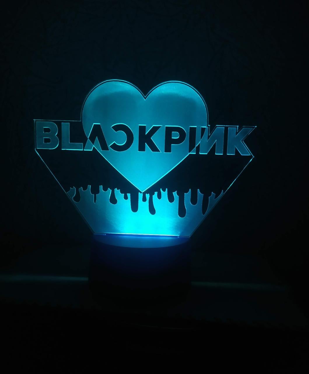3D-нічник "BlackPink" лого кілька підсвіток/на bluetooth (1904306489)