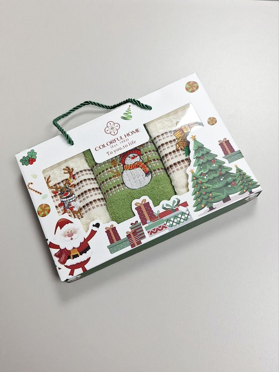 Подарочный набор Colorful Home Новогодние 25х50 см 3 шт. (2967)