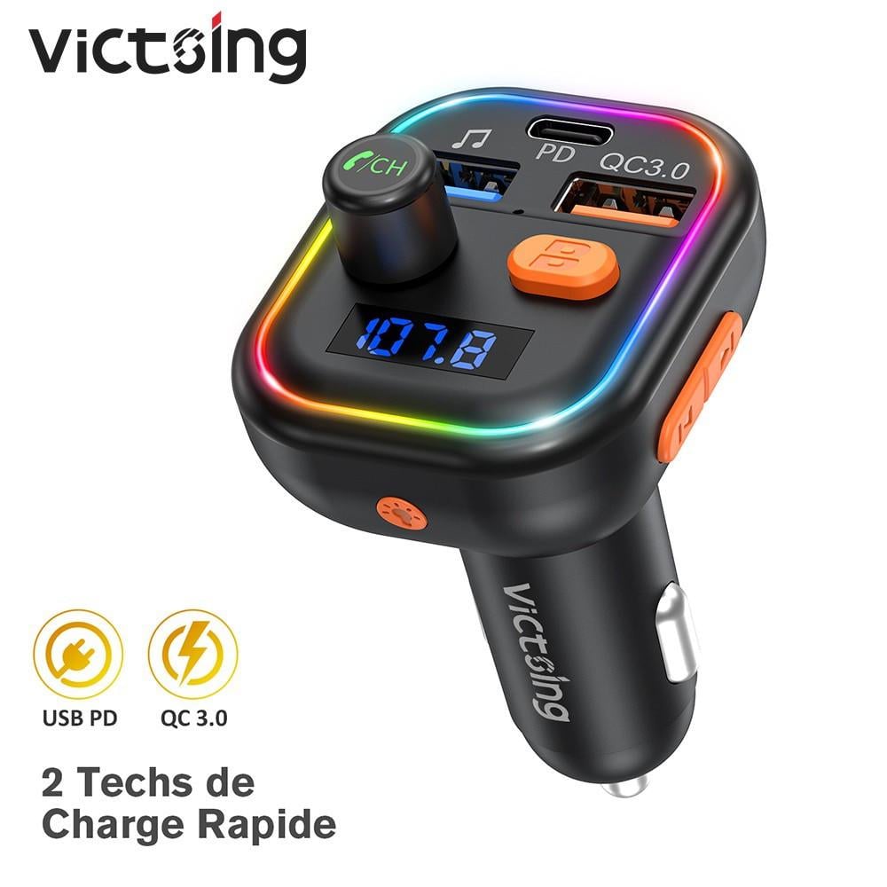 Трансмитер-модулятор для авто VicTsing BH438 Bluetooth V5,0 FM-передатчик/зарядное устройство - фото 6 Трансмитер-модулятор для авто VicTsing BH438 Bluetooth V5,0 FM-передатчик/зарядное устройство - фото 6