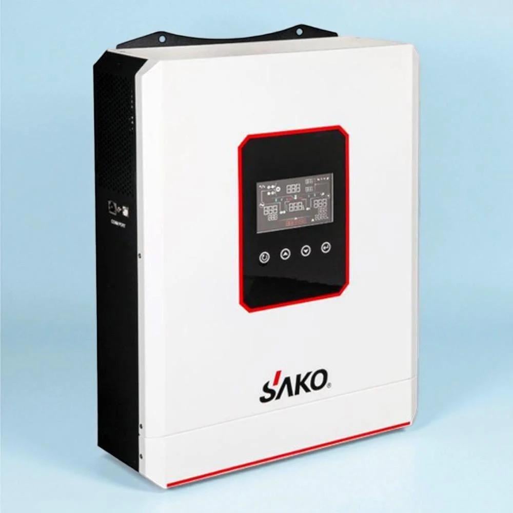 Инвертор гибридный солнечный автономный SAKO 220V с 2 MPPT и чистой синусоидой Wi-Fi управления через приложение 6200 Вт 48V 6,2 кВт (31214762) Инвертор гибридный солнечный автономный SAKO 220V с 2 MPPT и чистой синусоидой Wi-Fi управления через приложение 6200 Вт 48V 6,2 кВт (31214762)