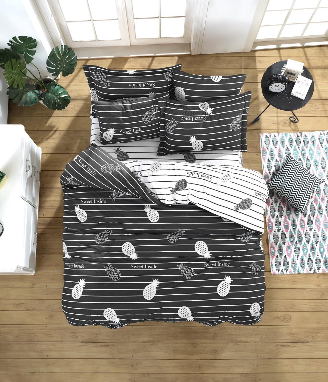 Комплект постельного белья Lotus Home Perfect Ranforce Inside семейный Антрацит (svt-2000022266901)