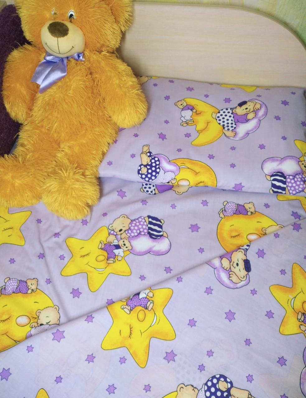 Комплект постельного белья Мишки на месяце 4 пр. Сиреневый (2103838355) - фото 2 Комплект постельного белья Мишки на месяце 4 пр. Сиреневый (2103838355) - фото 2