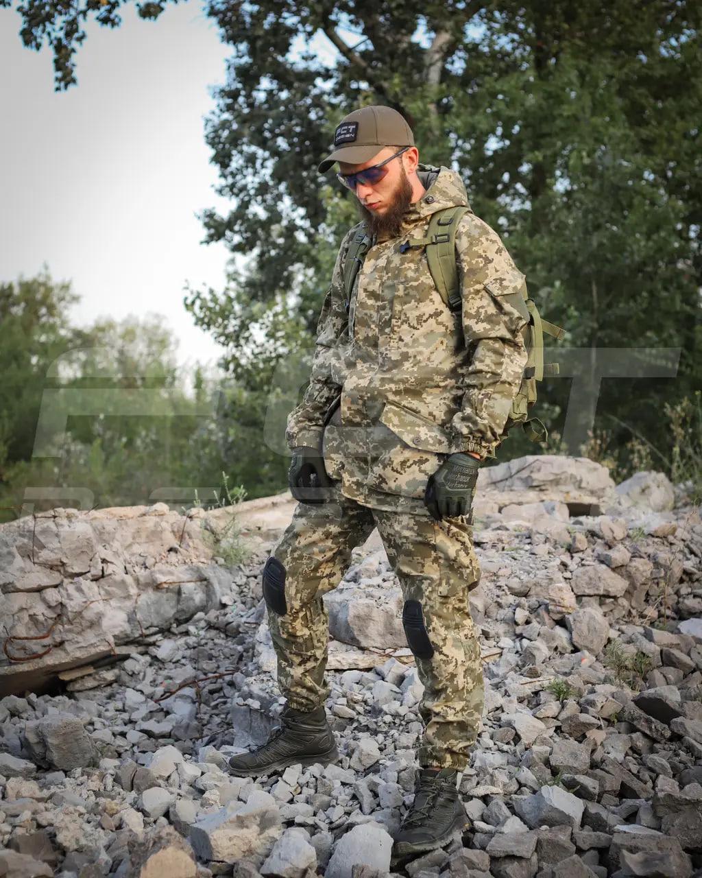 Костюм демисезонный с наколенниками и налокотниками FCT Design Горка 5 р. 40-42 Пиксель ВСУ - фото 9