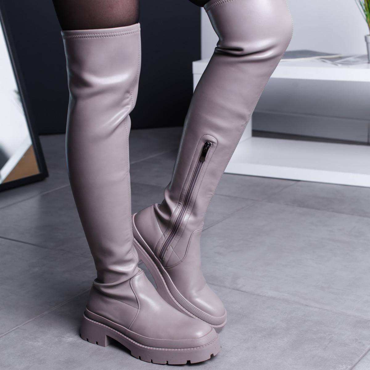 Ботфорты женские Fashion р. 36 23,5 см Серый (3476)