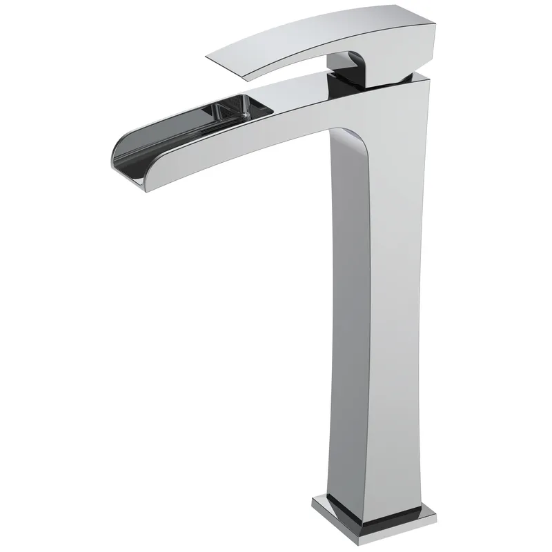 Смеситель для умывальника KOER KB-15007-01 High водопад Chrome (KR3448)