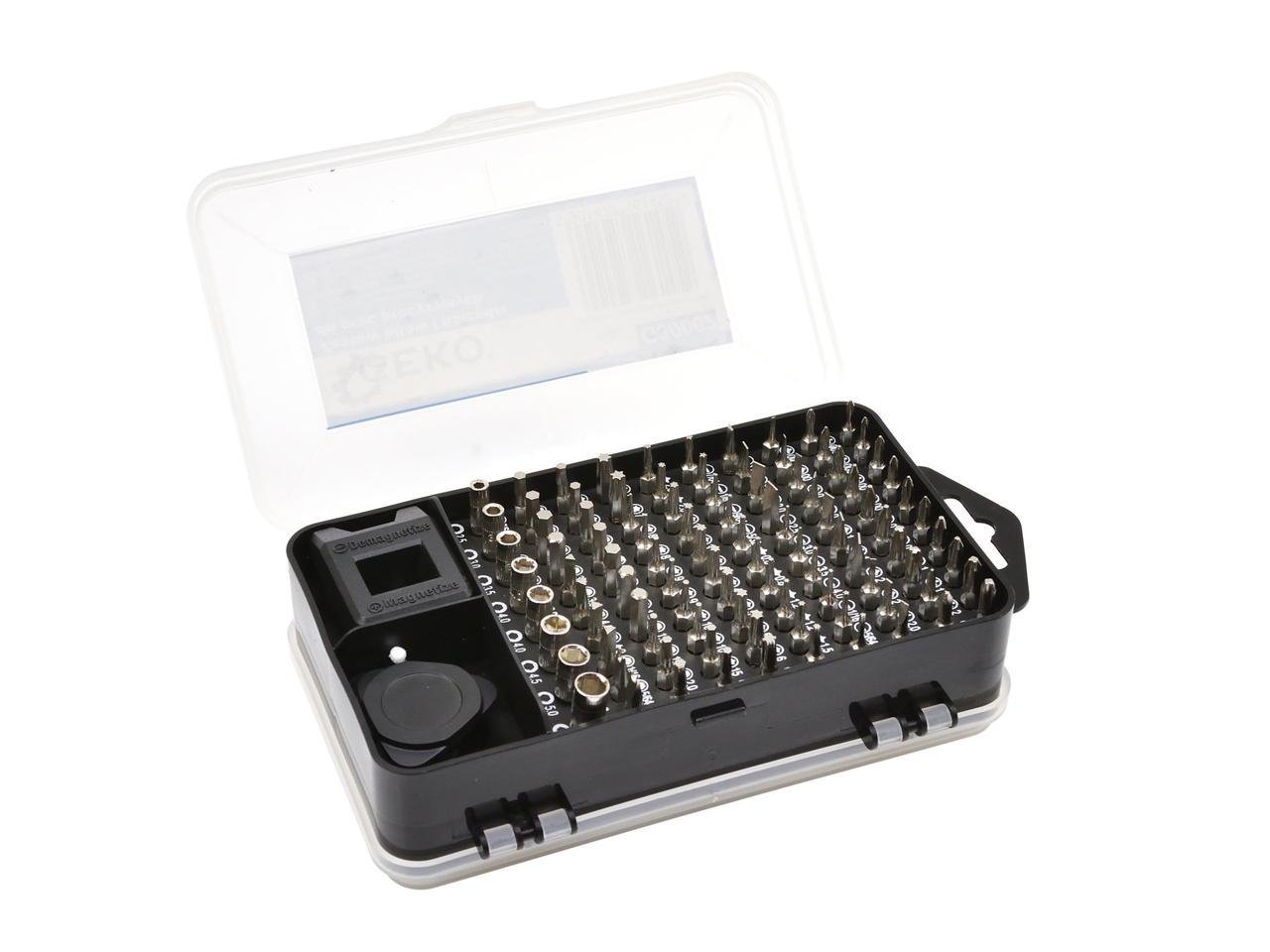 Викрутка з бітами для прецизійних робіт GeKo 98в1 115 шт. з приладдям (G30062) - фото 2 Викрутка з бітами для прецизійних робіт GeKo 98в1 115 шт. з приладдям (G30062) - фото 2