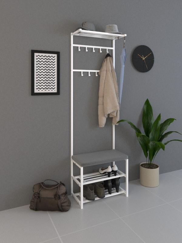 Прихожая металлическая SUNRISE 3 60 см Белый/Cерый Прихожая металлическая SUNRISE 3 60 см Белый/Cерый